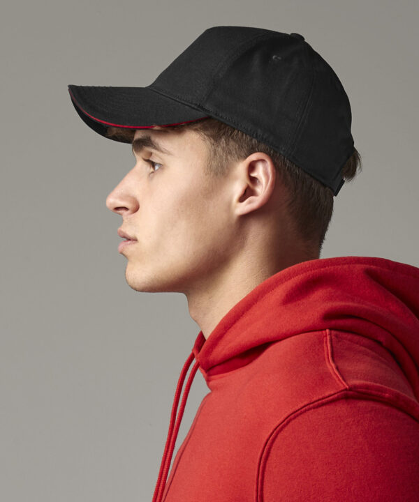 EarthAware classic organic cotton 5-panel cap  sandwich peak