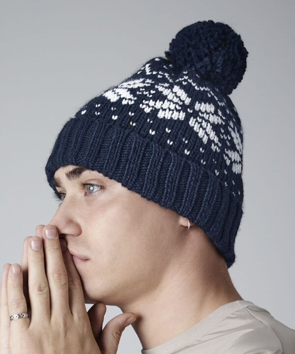 Fair Isle snowstar beanie