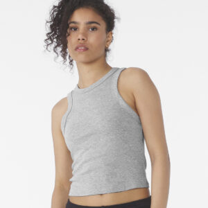 Women's micro rib racer tank