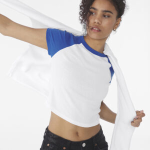 Women's micro rib raglan baby t-shirt
