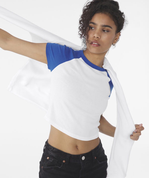 Women's micro rib raglan baby t-shirt