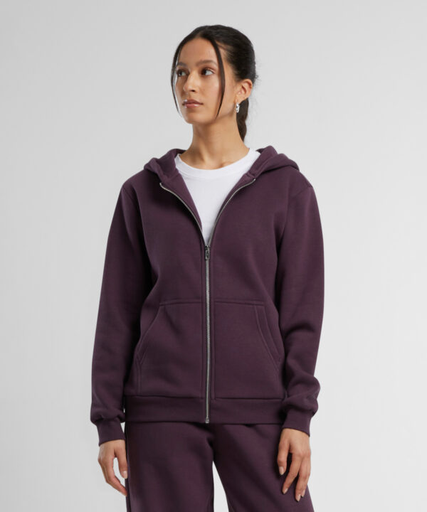 Women's fluffy zip hoodie