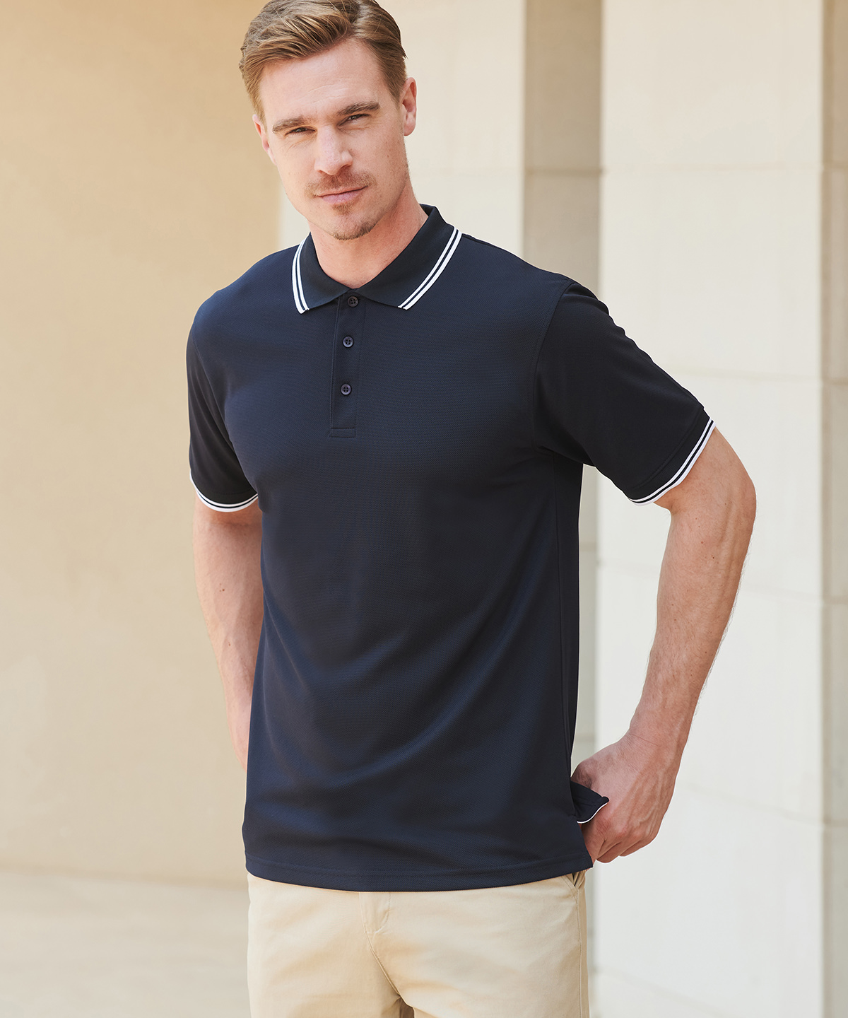 Double tipped Coolplus polo shirt