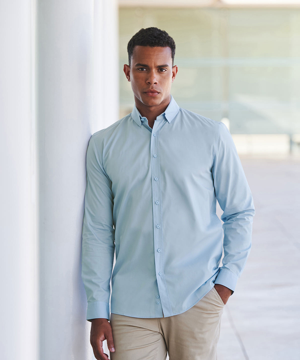 Long sleeve cotton-feel Coolplus shirt