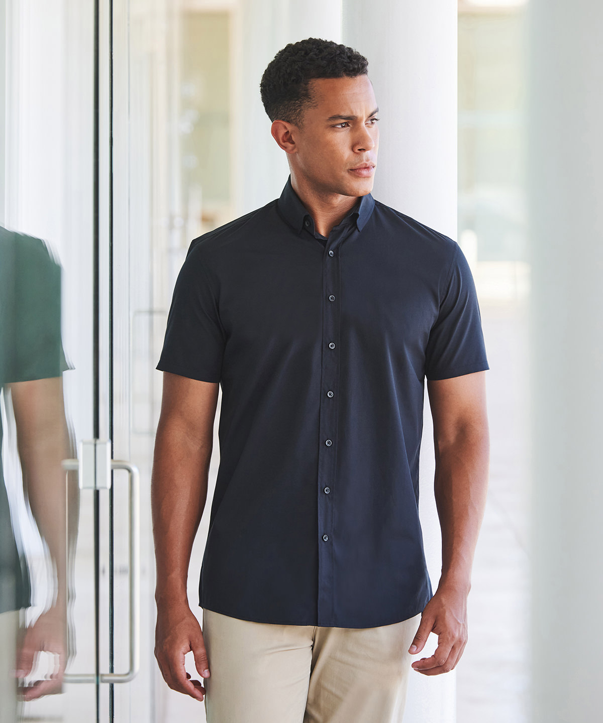 Short sleeve cotton-feel Coolplus shirt