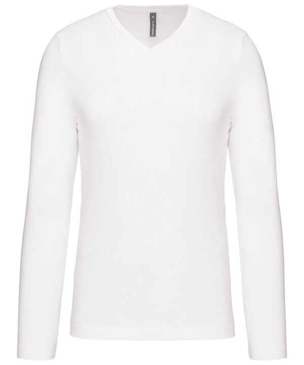 Men's long-sleeved V-neck T-shirt