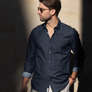 Torrance modern fit  raw and stylish denim shirt