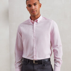 Cotton-rich Oxford stripes shirt 