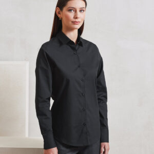 Womens long sleeve Recyclight poplin shirt