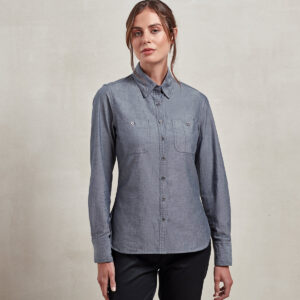 Womens Chambray shirt, organic and Fairtrade certified