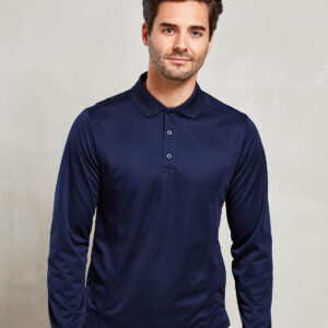 Long sleeve Coolchecker piqué polo
