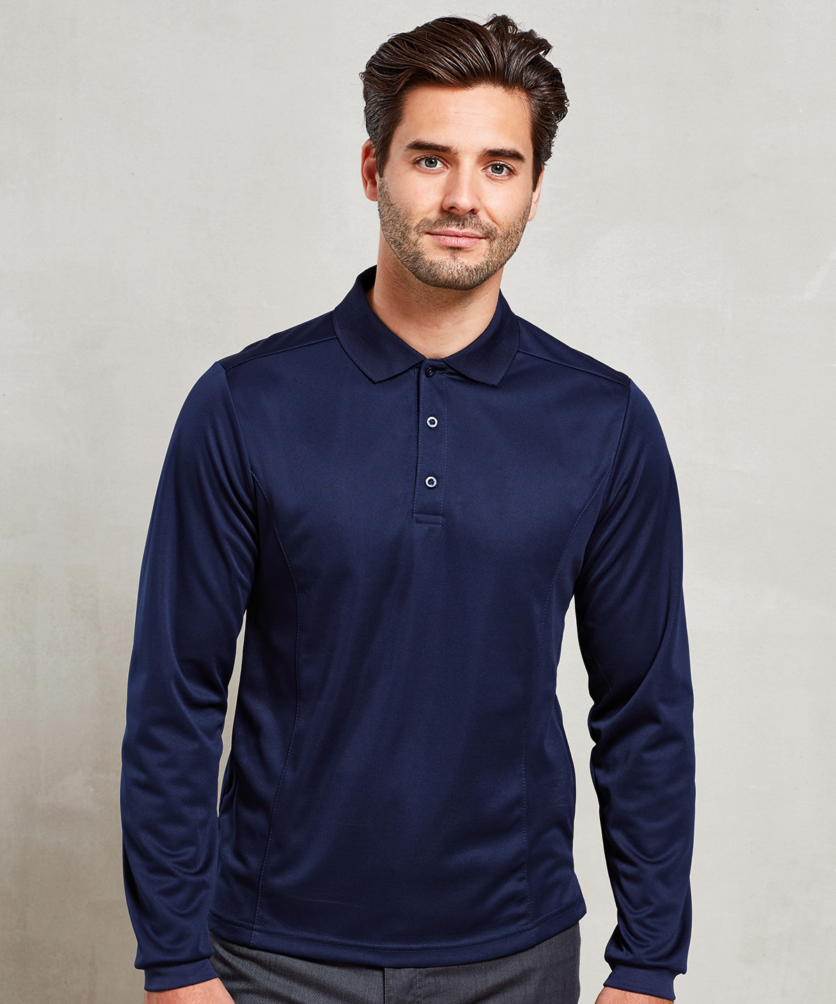 Long sleeve Coolchecker piqué polo