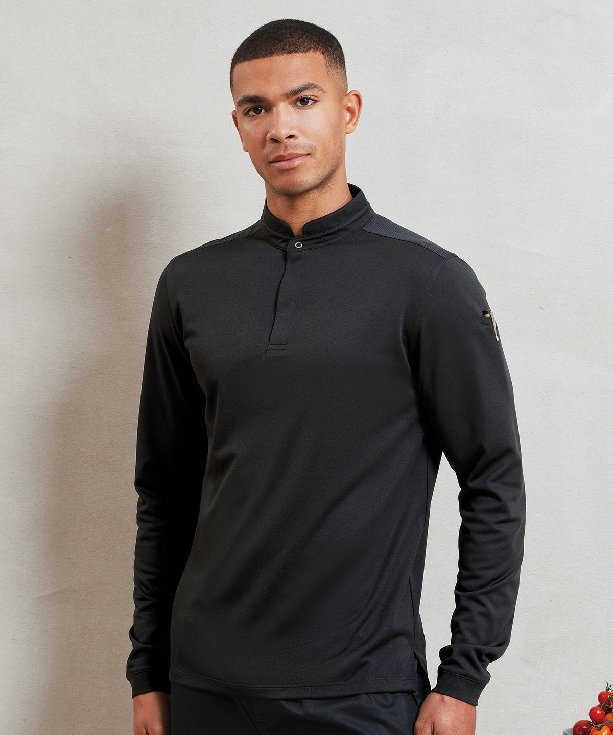 Essential Coolchecker long sleeve chefs shirt