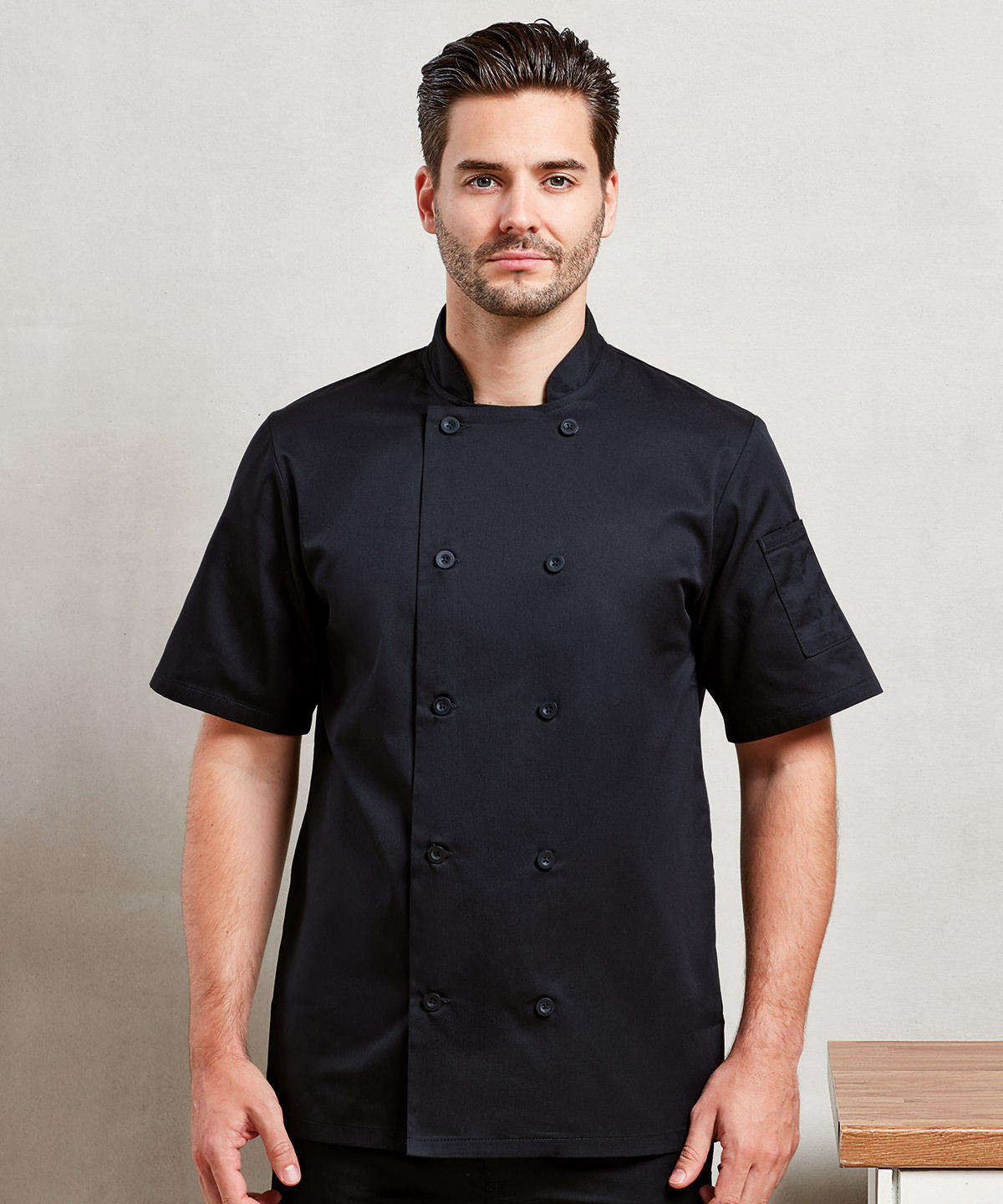 Short sleeve chefs jacket