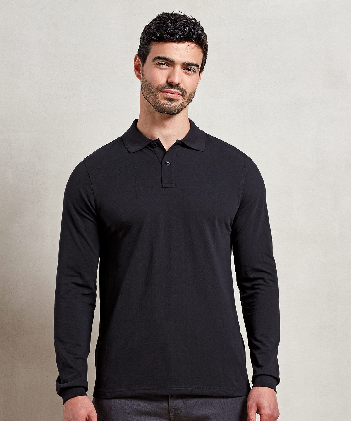 Essential unisex long sleeve workwear polo shirt