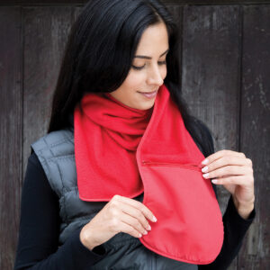 Polartherm fleece scarf with zip pocket