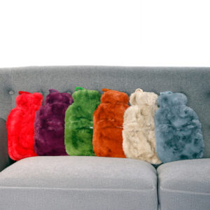 Super luxury faux fur hot water bottle and cover