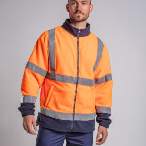 High visibility full-zip fleece
