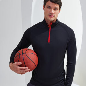 TriDri long sleeve performance ¼ zip