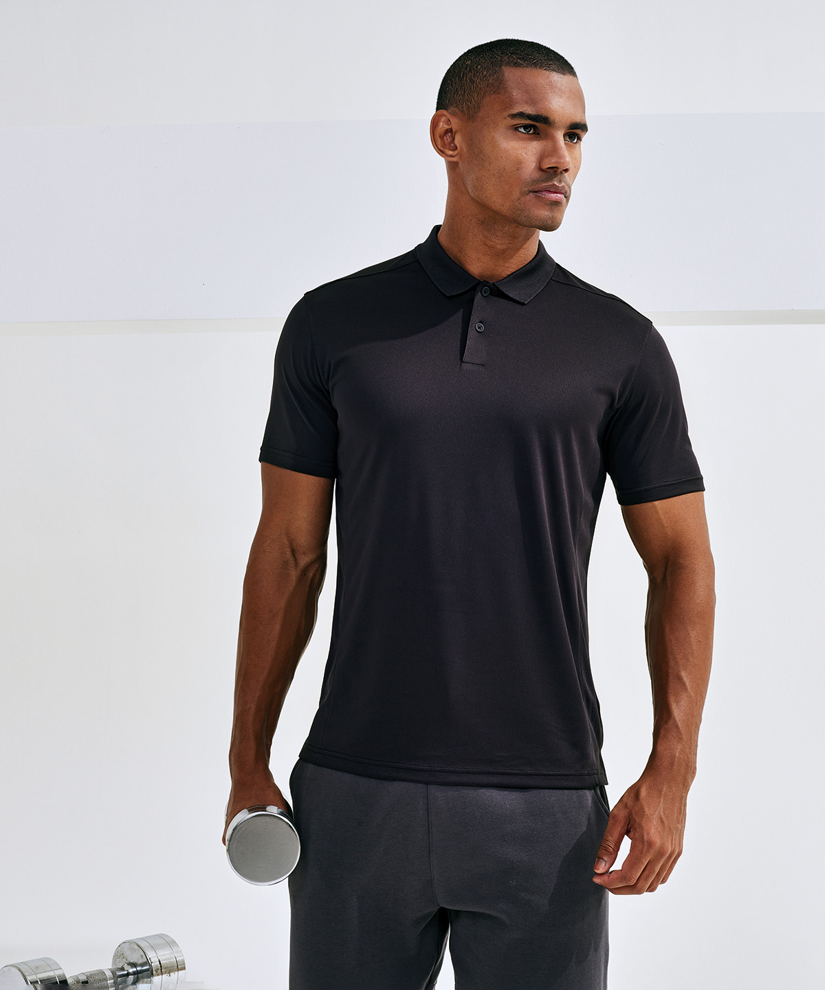 TriDri Cationic recycled textured polo