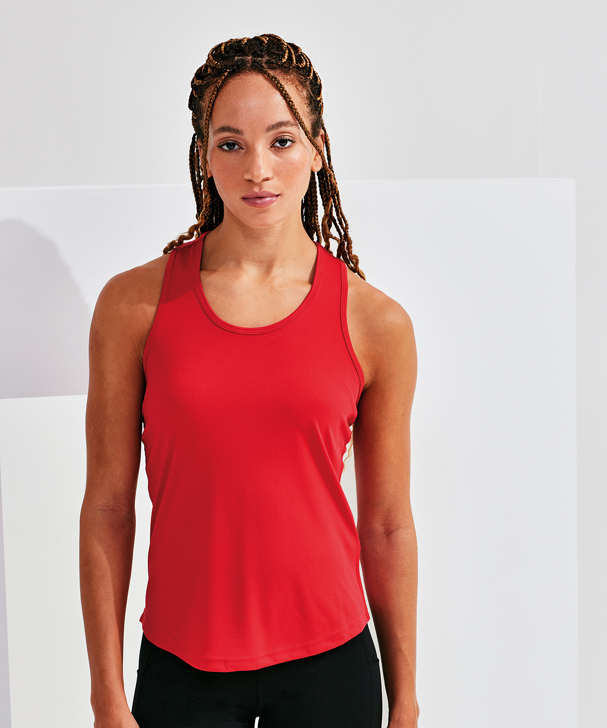 Womens TriDri recycled performance slim racerback vest