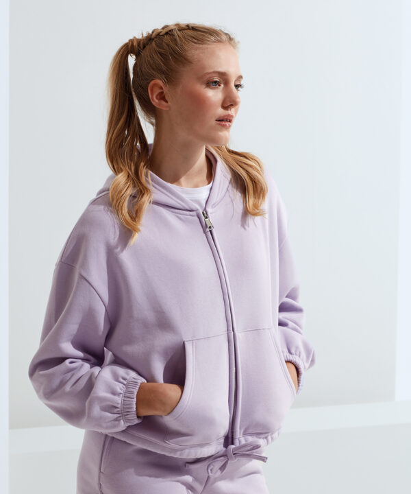 Womens TriDri recycled drawstring full-zip hoodie
