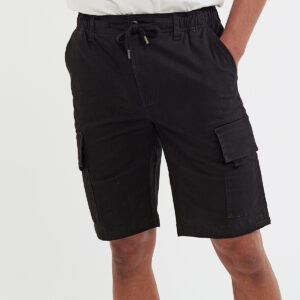 Mens drawstring cargo utility shorts